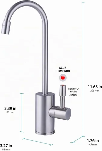 Vista 6 de Ready Hot 41-RH-300-F570-BN Sistema dispensador de agua caliente instantáneo, 2.5 cuartos de galón, pantalla digital, grifo de agua caliente de una