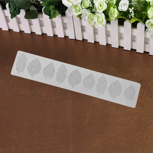Vista 7 de Molde de encaje de fondant de hojas huecas, molde de encaje de silicona con formas de flores de múltiples hojas, molde de silicona 3D, molde