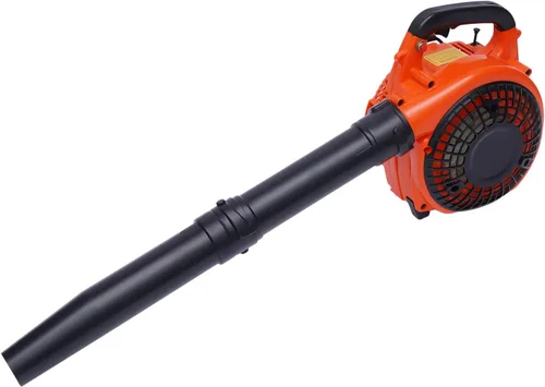 Vista 5 de Soplador de hojas de mochila 25.4CC 2 tiempos alimentado a gas jardín patio ventilador limpio 275 CFM, 750W 7500RPM, motor de refrigeración por