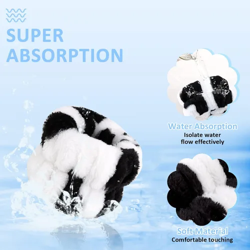Vista 2 de WHAVEL 6 pares de pulseras absorbentes para spa, toallas de muñeca para evitar que el líquido se derrame por los brazos