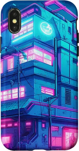 Vista 5 de Funda Vaporwave para iPhone 16 Cyberpunk House