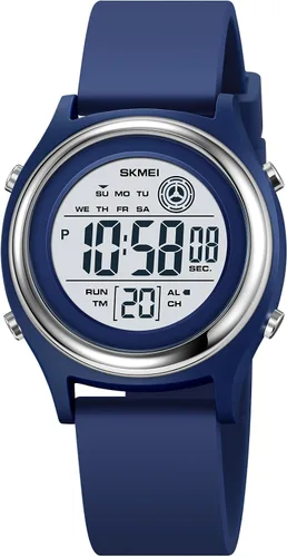 Vista 14 de Gosasa Reloj digital de moda para mujer, reloj multifuncional impermeable deportivo LED para mujer