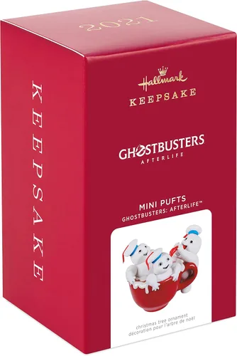 Vista 3 de Hallmark Keepsake Adorno de Navidad 2021, Cazafantasmas: Mini Pufts de la vida después de la vida