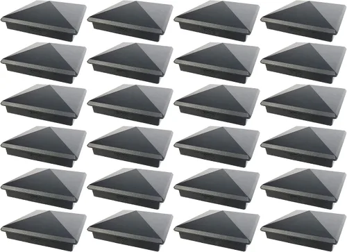 Vista 16 de Tapa de aluminio en forma piramidal para postes de madera, color negro (4 unidades)