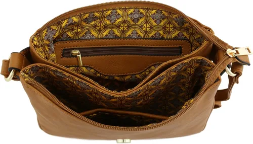 Vista 5 de ALYSSA Bolsa cruzada con doble compartimento y solapa grande
