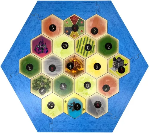 Vista 8 de Amalgam Escenario Hexagonal de Reemplazo Multi-Recurso compatible con Los Colonos de Catan de Catan, Seafarers, Cities and Knights y Expansiones