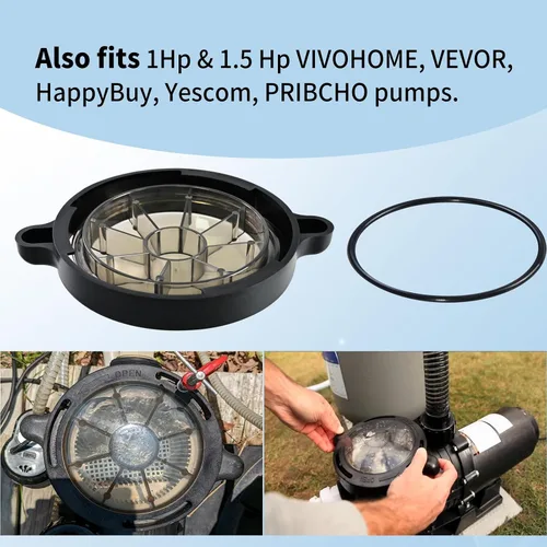Vista 6 de Cubierta para cesta de bomba de piscina compatible con bombas de piscina