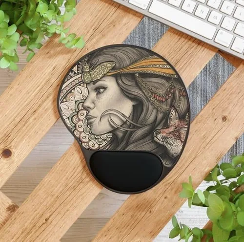 Vista 4 de Mouse Pad With Wrist Rest (Nature Ethereal)
