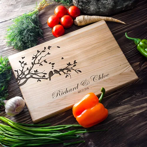 Vista 12 de Tabla de cortar personalizada, tabla de cortar grabada, tabla de cortar personalizada, regalo de boda, despedida de soltera, aniversario