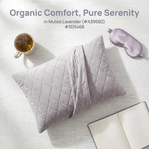 Vista 5 de Breathable Hypoallergenic Standard Size Envelope Pillow Protectors Gray