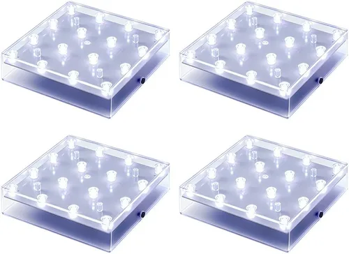 Vista 11 de Simplelight - Base de luz LED redonda de 4 pulgadas, color blanco suave, paquete individual Perfect for Glass Art, Ideal Led Display for Vases