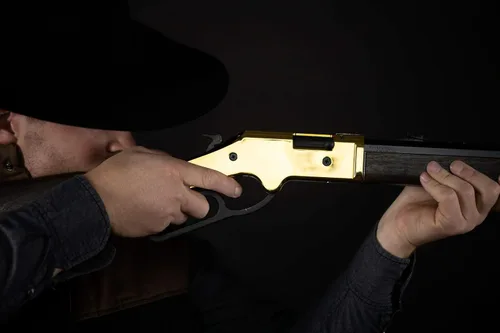 Vista 7 de Barra Airguns 1866 Cowboy Series Rifle de Aire de Acción de Palanca - Alimentado por Bomba Múltiple - Dispara Perdigones de Calibre .177 y BBs, 800