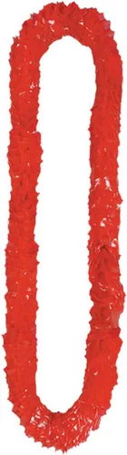 Vista 3 de Soft Twist Poly Leis w/Caja etiquetada (rojo), 50 Leis Rojos Por Paquete