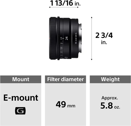 Vista 13 de Sony FE 24mm F2.8 G Lente Ultra Compacta de Fotograma Completo
