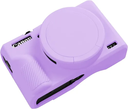 Vista 18 de Funda G7X Mark III, Funda Protectora para Cámara Digital Canon Powershot G7X Mark III, Funda de Silicona con Cubierta de Lente Extraíble, Funda
