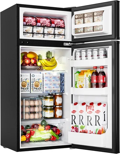 Vista 13 de Euhomy - Refrigerador miniatura con congelador, 3.2 pies cúbicos, refrigerador miniatura con congelador, refrigerador de dormitorio con congelador