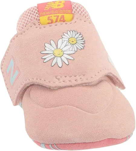 Vista 2 de New Balance Tenis 574 V1 para cuna con gancho y bucle para niños