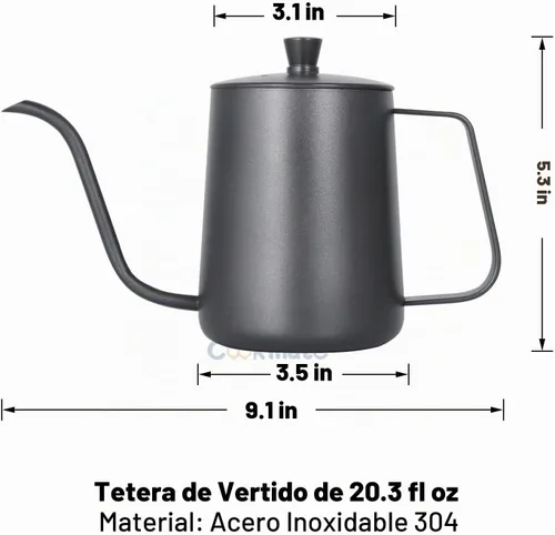Vista 5 de SOTECH Juego de cafetera con soporte para gotero, filtros de café, molinillo de café de papel, regalo para los amantes del café Negro