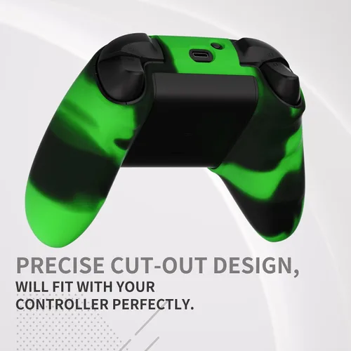 Vista 5 de PlayVital Camouflage Soft Anti-Slip Silicone Cover for Xbox Series X Controller, Rubber Case Protector for Xbox Core Wireless Controller with Black