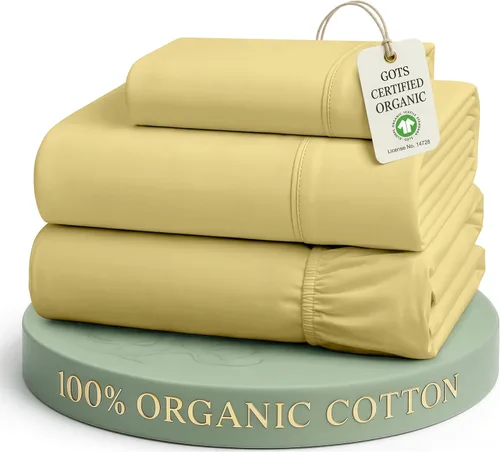 Vista 36 de LANE LINEN - Juego de 2 sábanas de fibras largas 100 % algodón orgánico, percal de fibras largas, ultrasuave y transpirable, para colchones de hasta