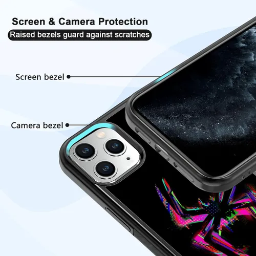 Vista 2 de Morales Punk Gwen - Funda protectora para iPhone 11 Pro, Spiderverse negro TPU a prueba de golpes, funda protectora para iPhone, linda funda