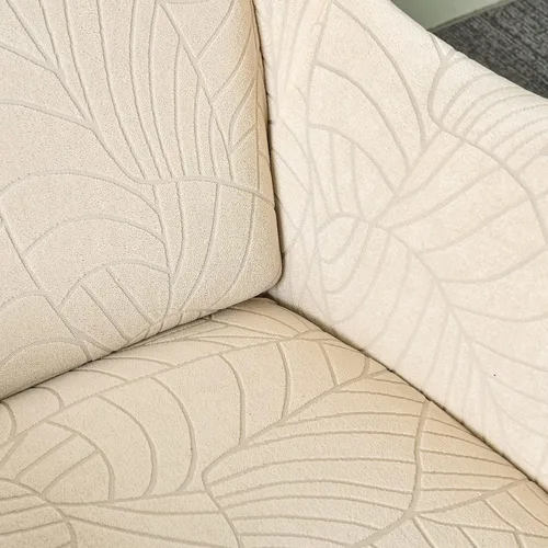 Vista 6 de OKYUK Wingback - Funda para silla, 2 piezas, tela jacquard de elastano, elástica, con respaldo de ala, funda para silla, muebles, sofá con parte
