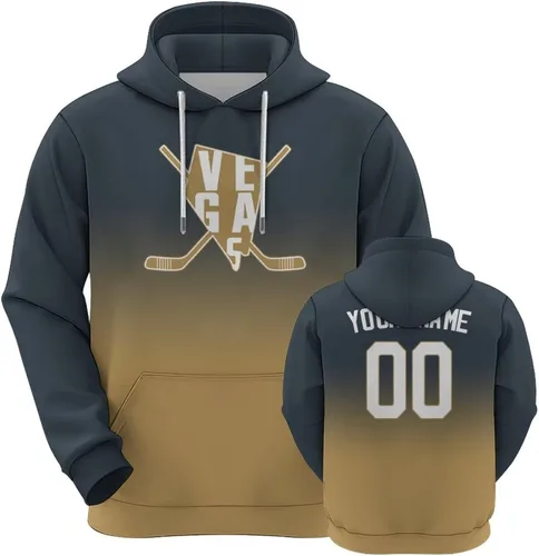 Vista 17 de Custom Hockey City Map Gradient Hoodies-Personalized Name Number Hooded Sweatshirts Hockey Fans Gifts for Men,Women,Youth