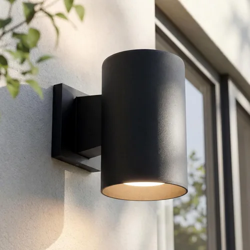 Vista 2 de Cylinder Collection - Farol de pared moderno para exteriores, 5 pulgadas, color negro