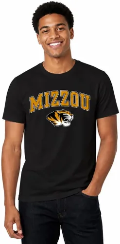 Vista 12 de Campus Colors NCAA - Camiseta de algodón para adulto, unisex, para el día del juego Azul marino
