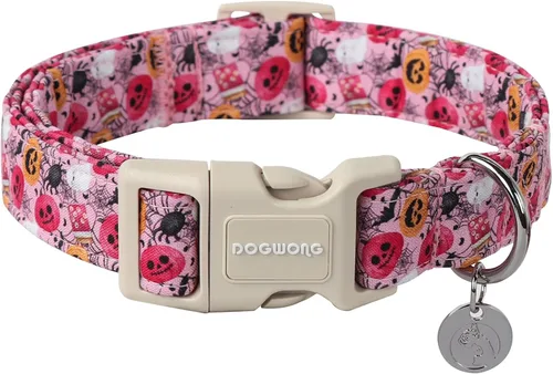 Vista 54 de DOGWONG Collar de perro de San Valentín, collar de perro con estampado de corazones para perros grandes, lindos collares de primavera, hembra