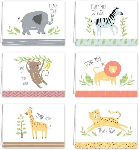 Vista 17 de Canopy Street paquete surtido de tarjetas de agradecimiento con animales adorables