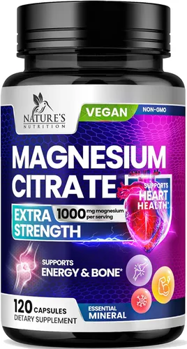 Vista 11 de Píldoras de suplemento de citrato de magnesio 1000mg - Suplementos de magnesio de 3 veces la fuerza para huesos, músculos, corazón, apoyo del sueño