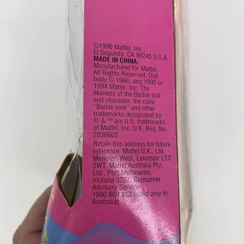 Vista 6 de Cabello Hula rosa y dorado Barbie