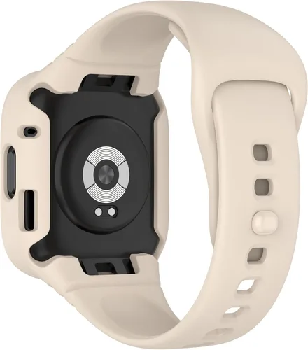 Vista 4 de Correas de reloj compatibles con Redmi Watch 3, funda protectora de silicona suave con correas de repuesto ajustable para reloj deportivo Redmi