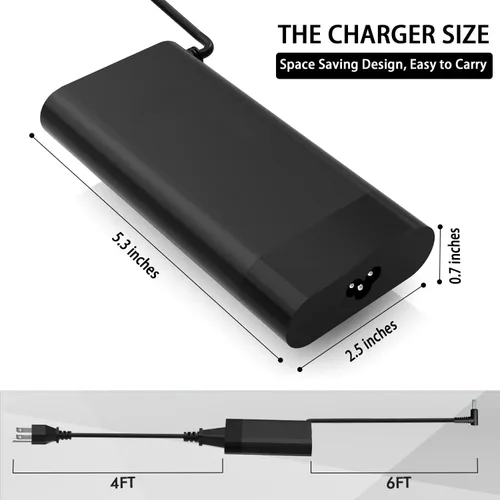 Vista 3 de Cargador adaptador de CA de 150 W 7.7 A apto para laptop HP Pavilion Gaming 15 17, Zbook 15 G3 G4 G5 G6, OMEN 15 17, TPN-DA03, TPN-DA09, 775626-003