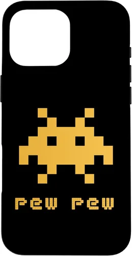Vista 19 de iPhone 16 Alien Invaders Pew Space 8-bit Retro Video Game Gift Case