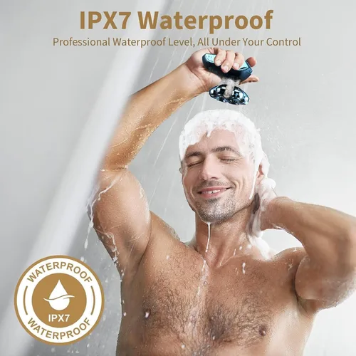Vista 3 de SHPAVVER Afeitadoras de cabeza para hombres calvos: maquinilla de afeitar eléctrica 5 en 1 - Kit de aseo de afeitar impermeable IPX7 para hombres