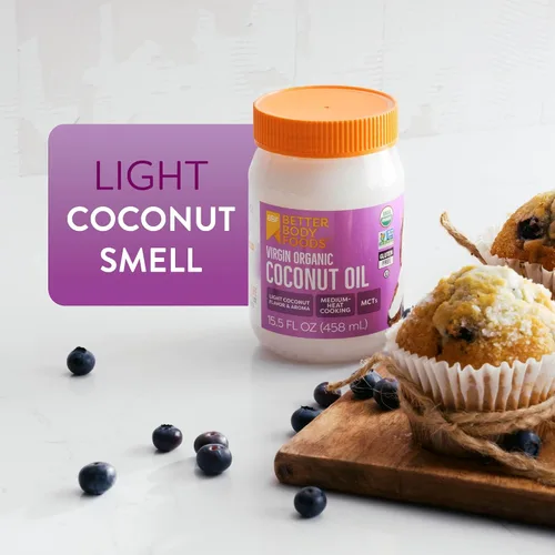 Vista 3 de BetterBody Foods - Aceite de coco virgen orgánico de 15.5 onzas