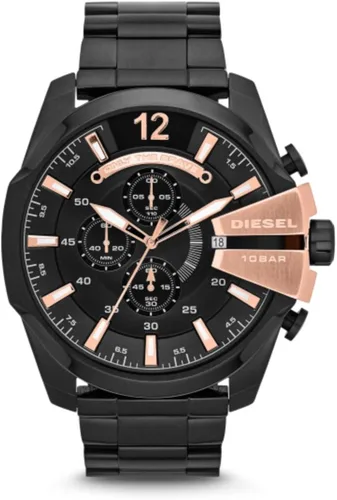 Vista 3 de Diesel Mega Chief cronógrafo reloj de acero inoxidable - negro