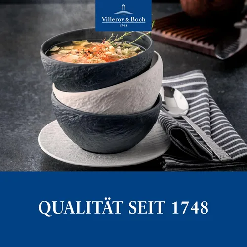 Vista 7 de Villeroy & Boch Manufacture Rock Rice Bowl, 14.5 oz, porcelana premium, fabricado en Alemania, negro mate