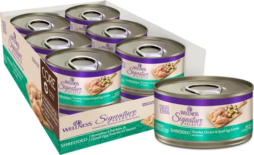 Vista 16 de Wellness CORE Signature Selects - Alimento húmedo enlatado grueso para gatos adultos, natural, rico en proteínas, sin granos, receta de carne de res