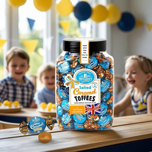 Vista 4 de Walkers Nonsuch Tarro de caramelos salados de caramelo de 44.09 onzas (paquete de 2) – Dulces británicos tradicionales – Caramelo dulce y salado