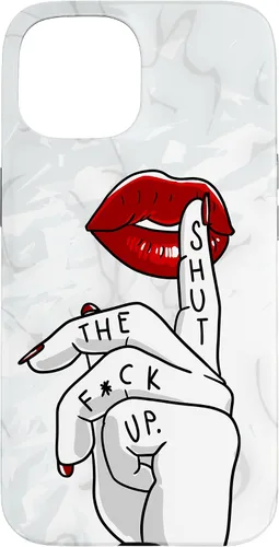 Vista 6 de STFU - Funda de regalo para iPhone 17 con texto en inglés "Lips Cool Swear Words Cussin Saying Women Bad Girs