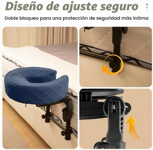 Vista 7 de Reposacabezas de masaje para cama, cuna ajustable para masaje facial en casa, kit de mesa de masaje portátil para colchón de dormir, almohada boca