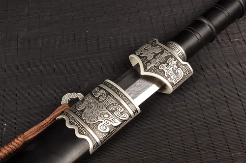 Vista 3 de Espada china de espiga completa de acero plegado de Damasco Zhao Yun