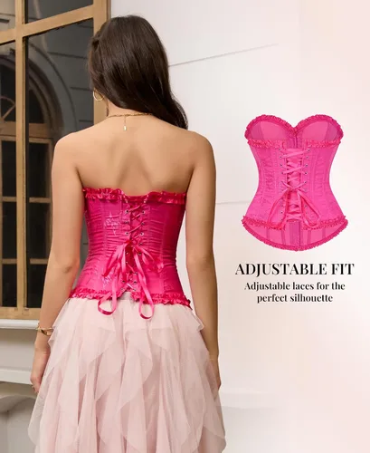 Vista 62 de SZIVYSHI Corsé para mujer, lencería moldeadora, body con cintura de encaje