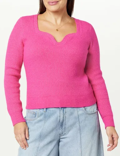 Vista 5 de The Drop Suéter Preston acanalado Sweetheart para mujer