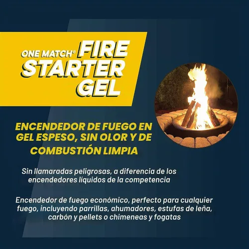 Vista 3 de One Match Gel Fire Starter, 16 fl. oz.