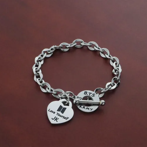 Vista 2 de BOSATE Kpop Bangtan - Pulsera de bangtan para niños pulsera del ejército para amarte a ti mismo bangtan para niños regalo para amantes de Bangtan