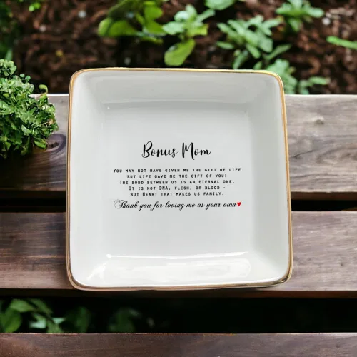Vista 4 de Bandeja de cerámica para joyas – Thank You For Raising The Man I've Always Prayed For Dish – Regalos para la madre del novio de la novia – Regalos